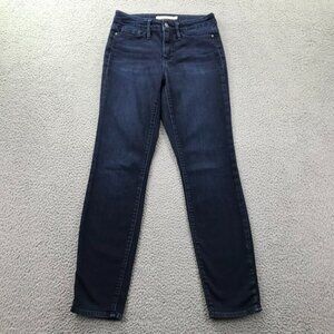ATHLETA Jeans Womens Size‎ 2 Sculptek Skinny Mid Rise Dark Overdye Wash Denim